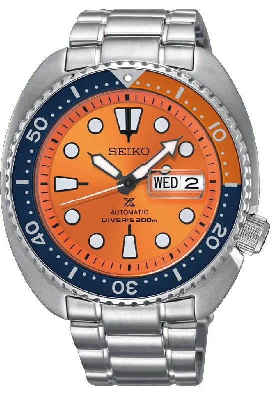 smartwatch with sleep monitoring features-Seiko Prospex Automatic 200M Diver Turtle Orange Nemo Limited Edition SRPC95 / SBDY023