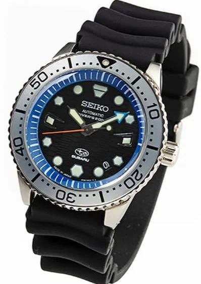 waterproof sport watch for athletes-Seiko Prospex X Subaru Collaboration Automatic 200M Diver Limited Edition JDM SZEL010