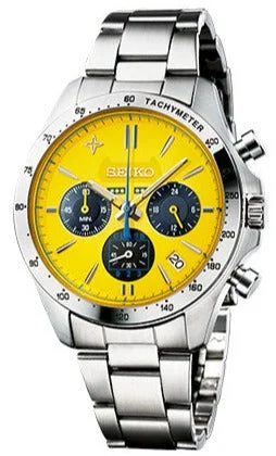 classic automatic wristwatch for men-Seiko X Class 923 3rd Generation "Doctor Yellow" in Service 20th Anniversary Collaboration Limited Edition Quartz Chronograph - 923 Doctor Yellow