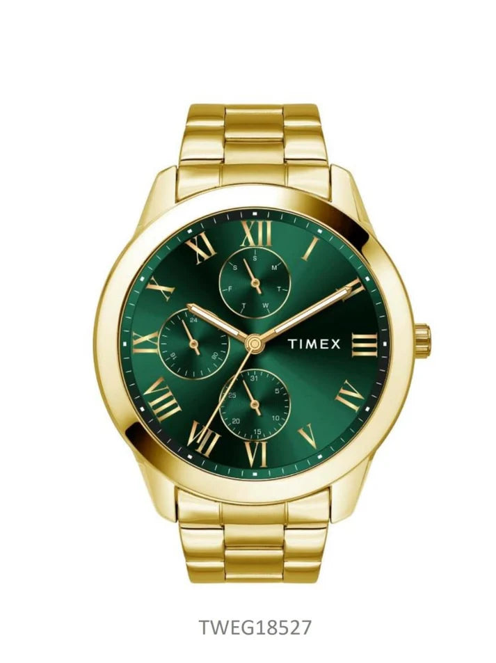 luxury sports wristwatch for men-Timex Full Roman Green 45 mm Dial Astrological Men's Watch TWEG18527