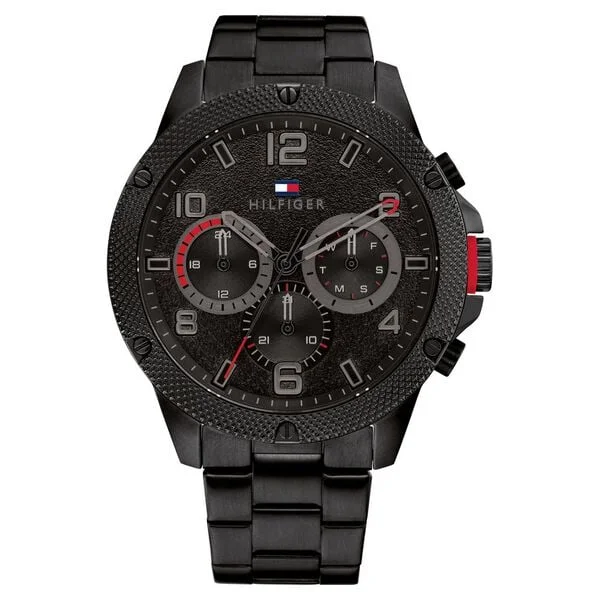 smartwatch with built-in workout plans-Tommy Hilfiger Black Dial Quartz Analog Watch for Men neth1792030