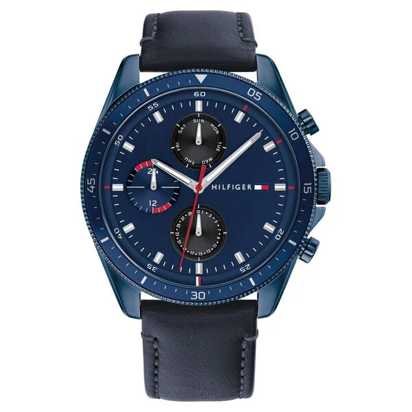 men’s sport wristwatch with GPS-Tommy Hilfiger Quartz Multifunction Blue Dial Watch for Men neth1791839