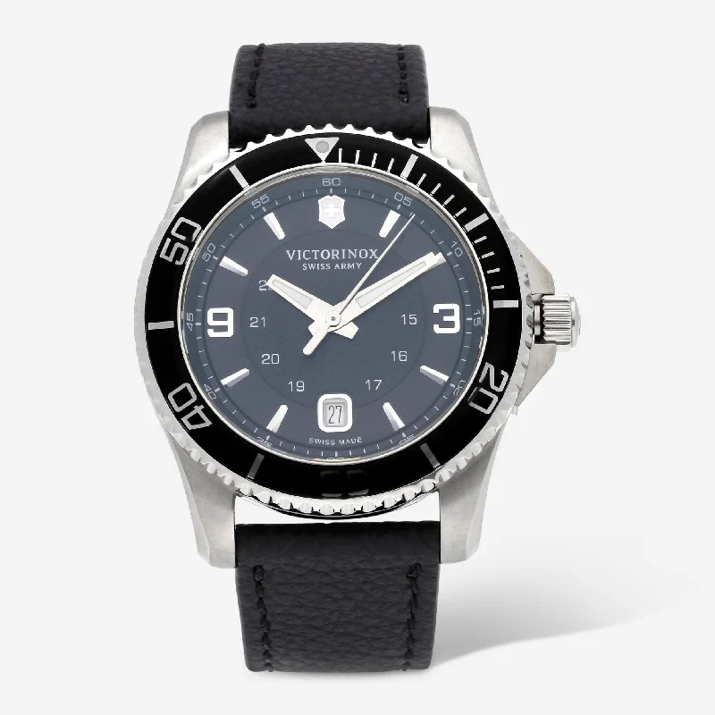 solar-powered diving wristwatch-Victorinox Maverick Stainless Steel Quartz Men's Watch 241862