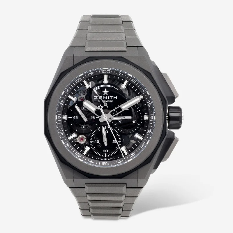 solar-powered diving wristwatch-Zenith Defy Extreme Titanium Chronograph Automatic Men's Watch 97.9100.9004/02.I001